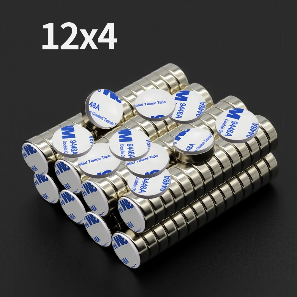 

12x4mm iman Refrigerator magnets With double-sided tape DIY Office Whiteboard Workshop