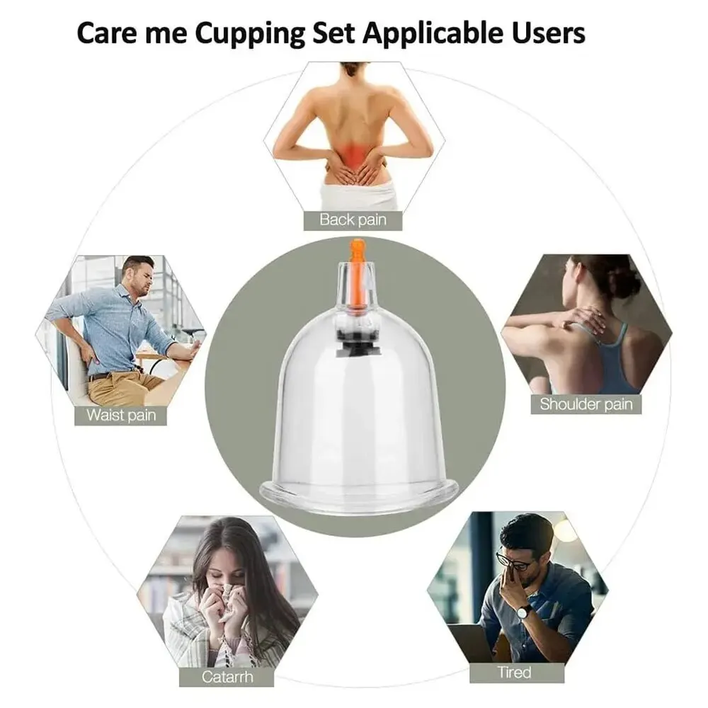 32 Pieces Professional Vacuum Cupping Cup Body Massager Suction Cups Set Plastic Vacuum Cupping Pump Relax Suction Pump Massager