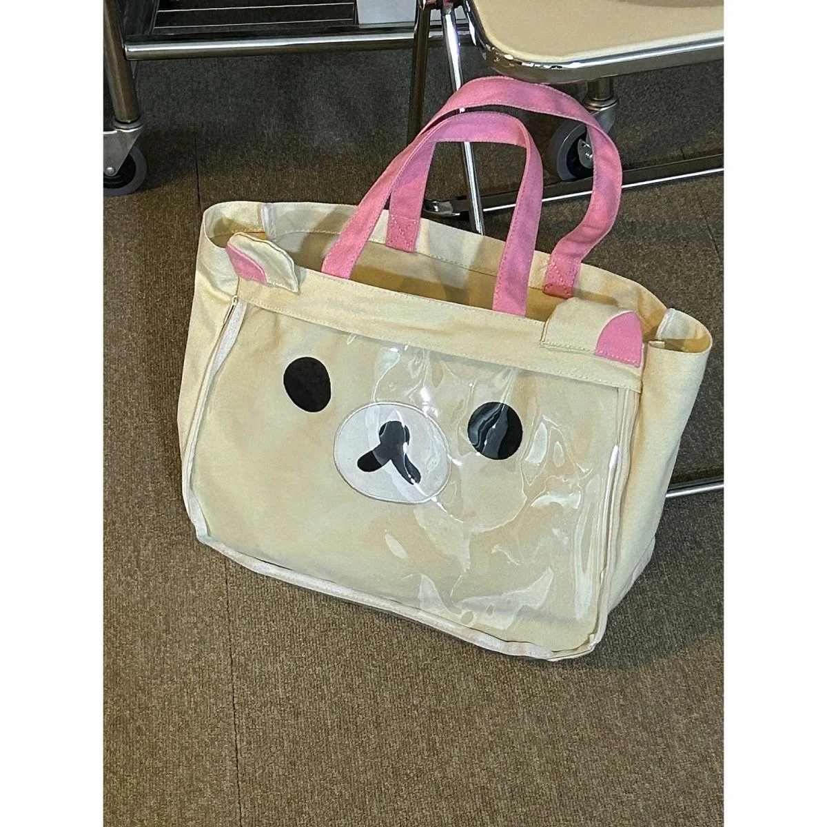 Nieuwe Schattige Rilakkuma Korilakkuma Beer Kinderen Meisjes Grote Canvas Handtassen Tassen Tassen Voor Vrouwen