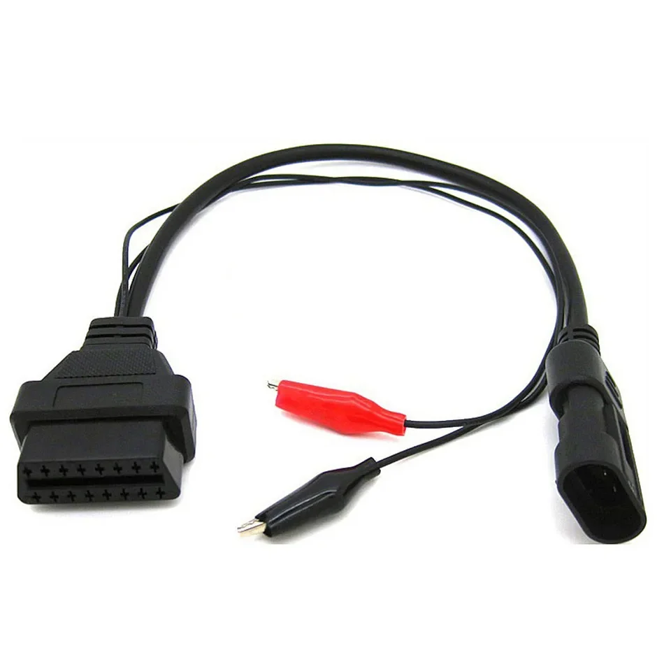 For Fiat / Alfa/ Lancia 3 Pin to 16 Pin OBDII OBD2 connector Adapter Auto- Car Cable For Fiat 3pin Female Diagnostic Cable