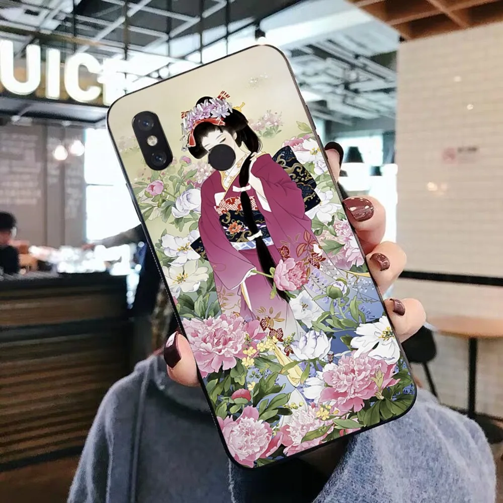 Japanese Ukiyo-E Painting Phone Case For Xiaomi Mi 5X 8 9 10 11 12 lite pro 10T PocoX3pro PocoM3 Note 10 pro lite