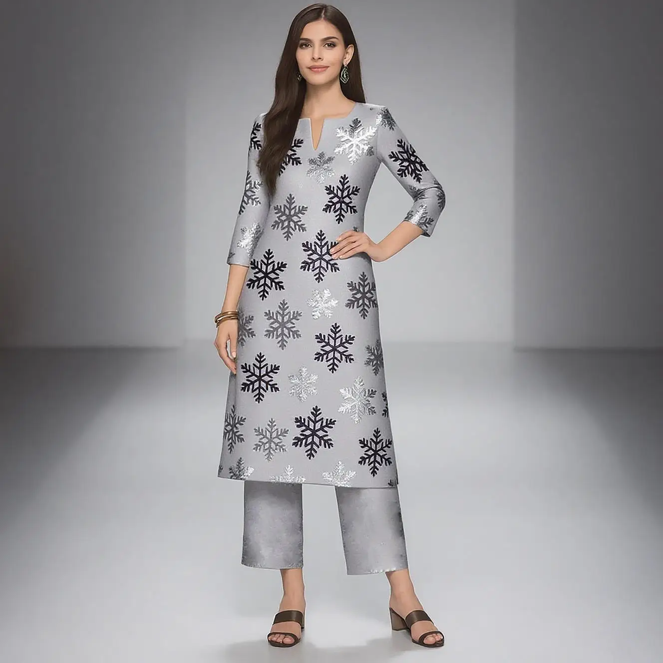 Muçulmano kurt feminino casual moda vestido de manga comprida tubo reto casual flor étnica kaftan marroquino feminino robe