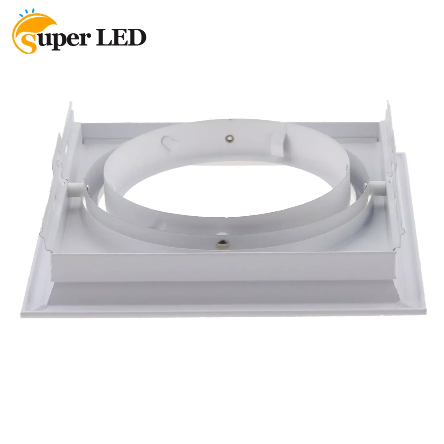 Round Square Black White LED GU10 Eyeball Casing MR16 Bulb Frame Spotlight Ceiling Down Light Lamp Fixture