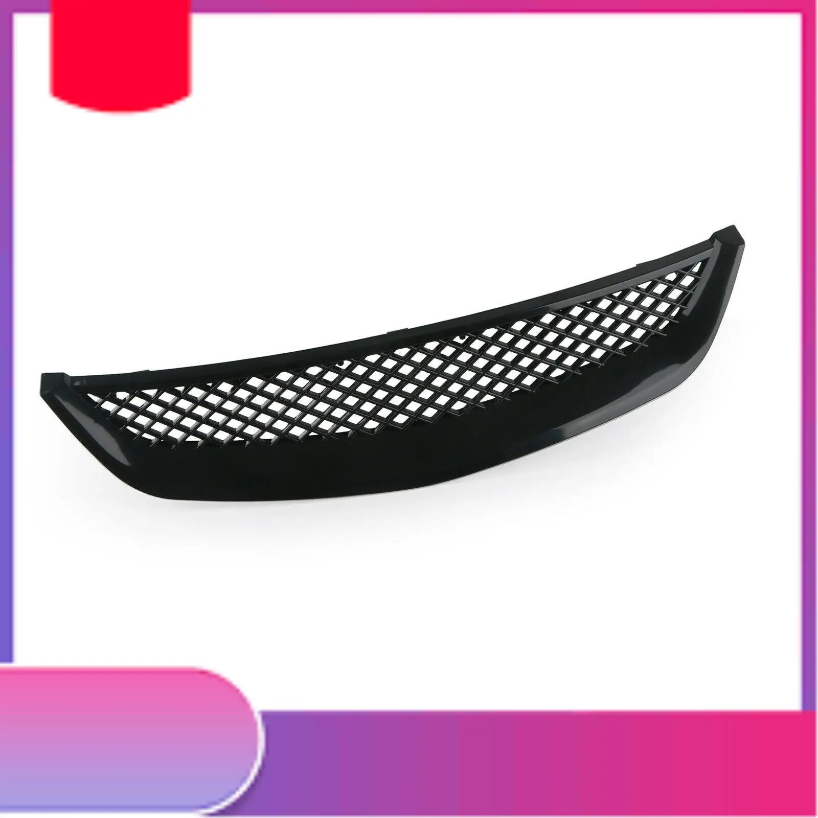 

Car Gloss Black Mesh ABS Front Hood Grille Grill For Honda Civic JDM Type R 2001-2003-Y79A