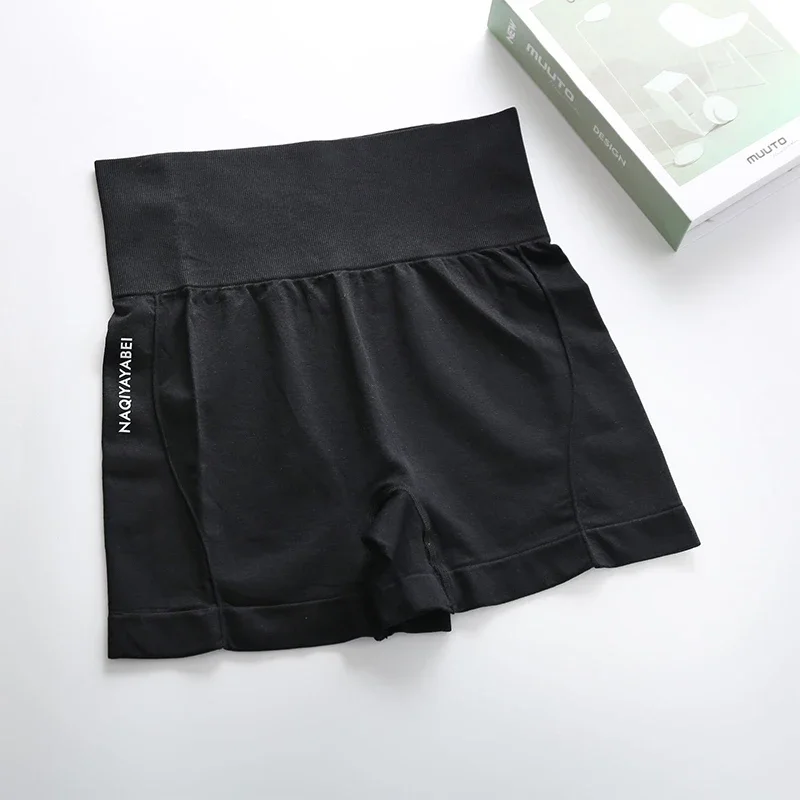 Pantaloncini sportivi a vita alta contrazione addominale Shaping Seamless Fitness Yoga pantaloncini corti da ciclismo pantaloni di sicurezza