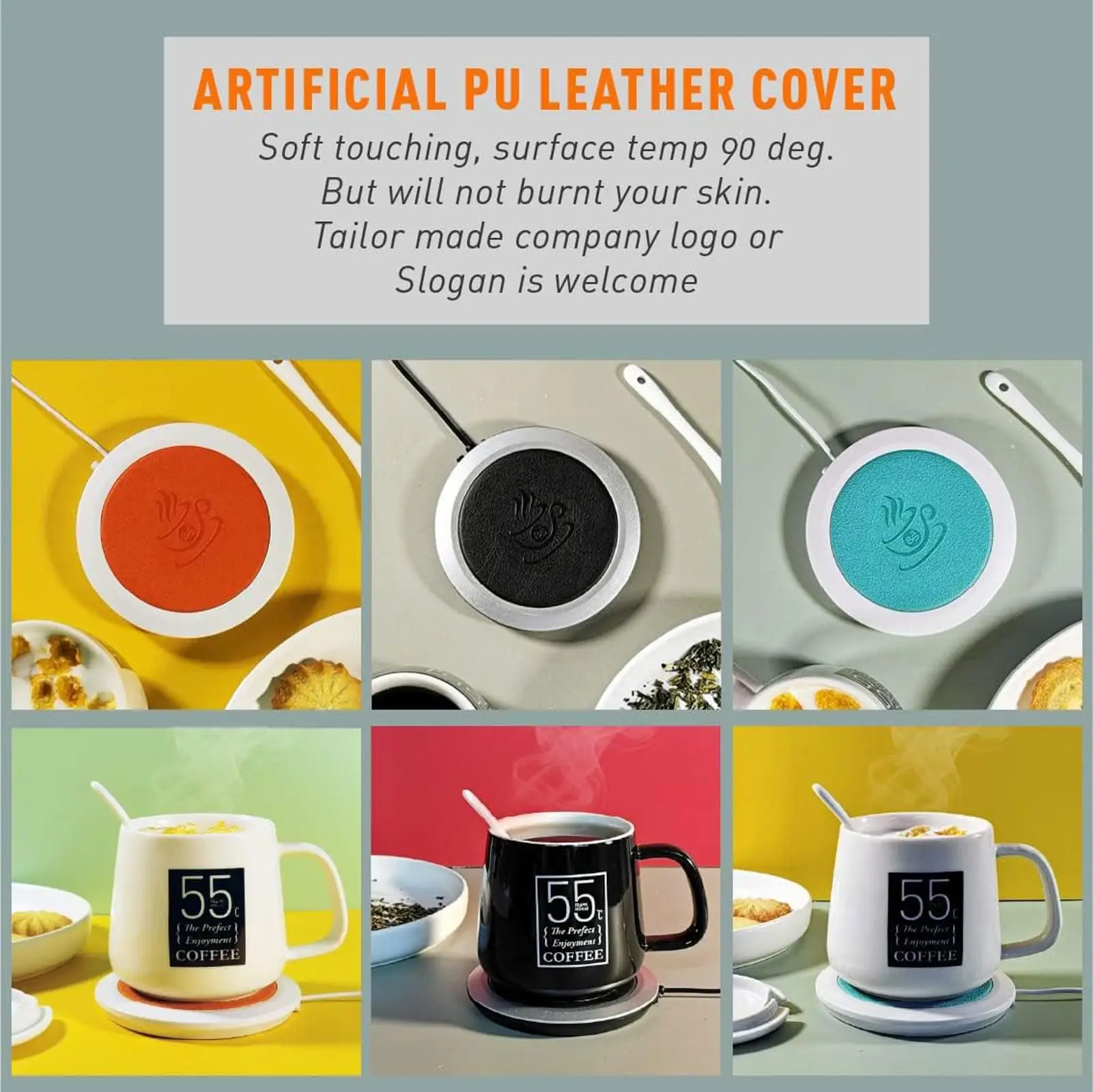 Coffee Mug Warmer Cup Heater USB Electic Milk Tea Heating Pad Thermostatic Coasters Cup Warmer for Home Office Desk