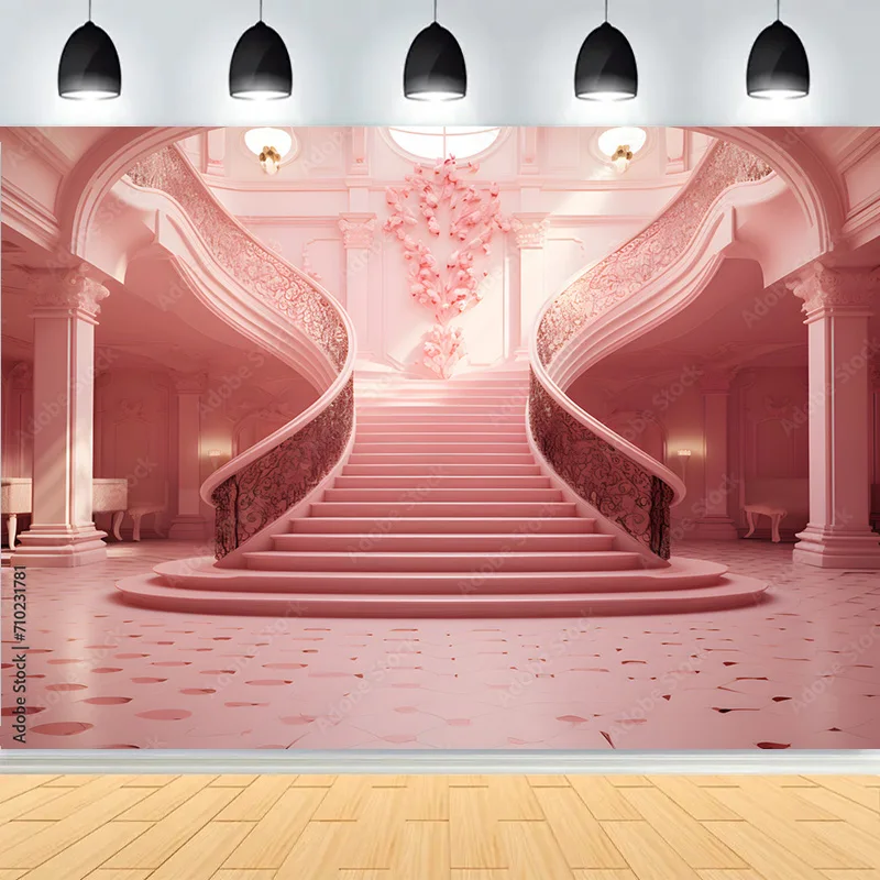 Golden Palace Interior Background Elegant Hall Marble Columns Arch Windows Luxury Weddings Banquets Photography Backdrops GK-01