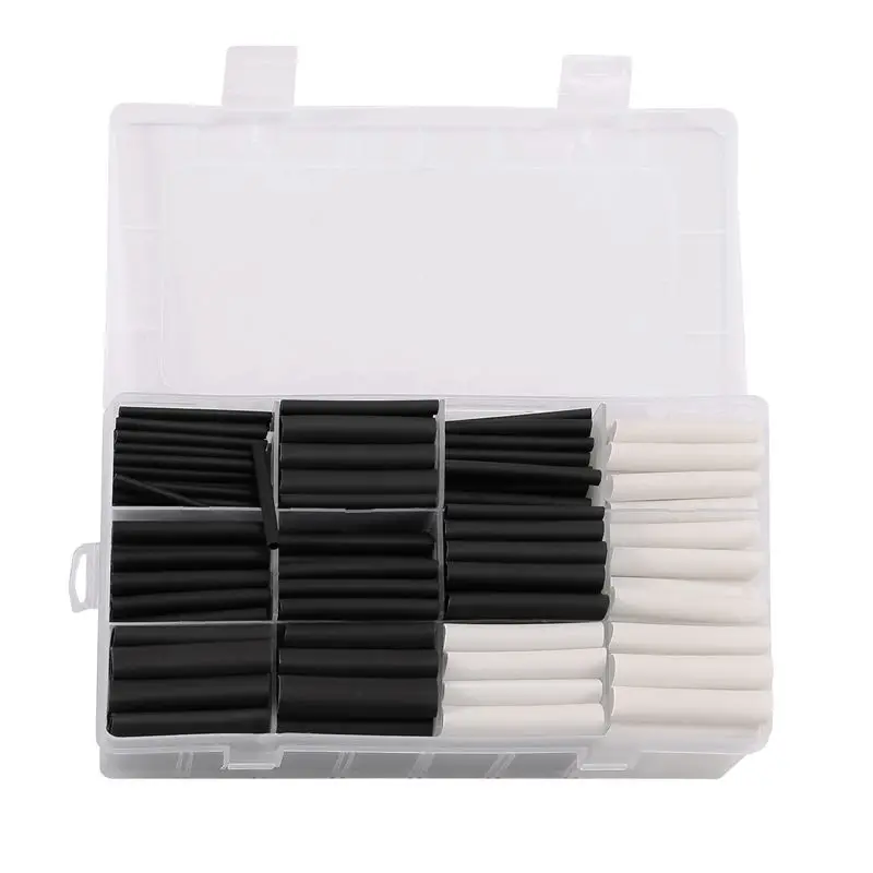 300Pcs 3:1 Heat Shrink Tubing Kit With Glue Dual Wall Tubing 2.4/3.2/4.8/6.4/7.9/9.5/12.7Mm Adhesive Lined Sleeve Wrap-A21R