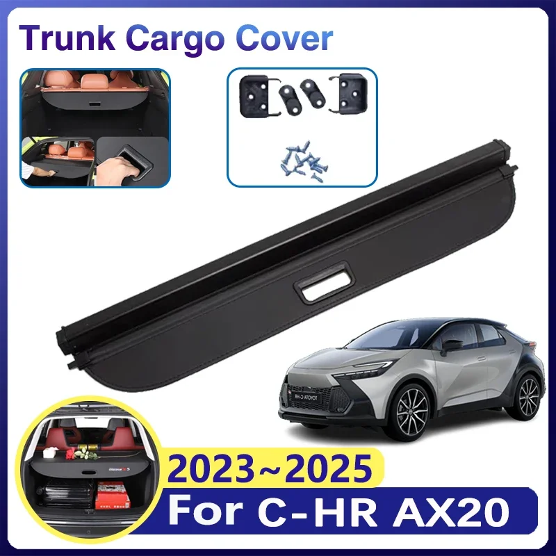 

Car Trunk Curtain for Toyota C HR CHR C-HR AX20 Accessories 2023~2025 Luggage Storage Rear Boot Tray Covers Retractable Shade