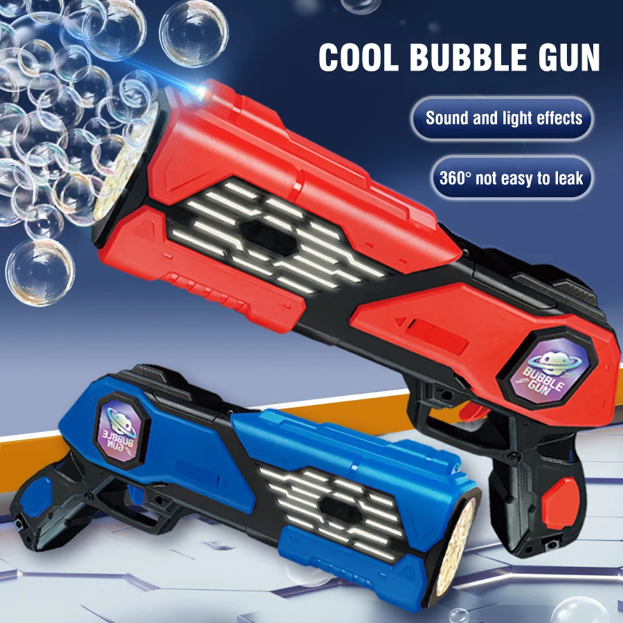 Automatische Seifenblasenpistole, elektrische Handheld-Raumseifenblasengebläse mit Licht, Outdoor, Strand, Spielzeug, Kinderparty, Geburtstagsgeschenk