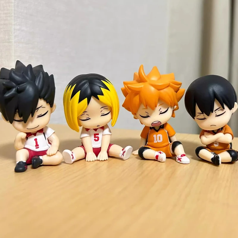 Haikyu Shoulder Lean Fig Blind Box Toy Kageyama Tobio Kozume Kenma Action Figures Model Toy Ornament Kids Gifts Blind Box