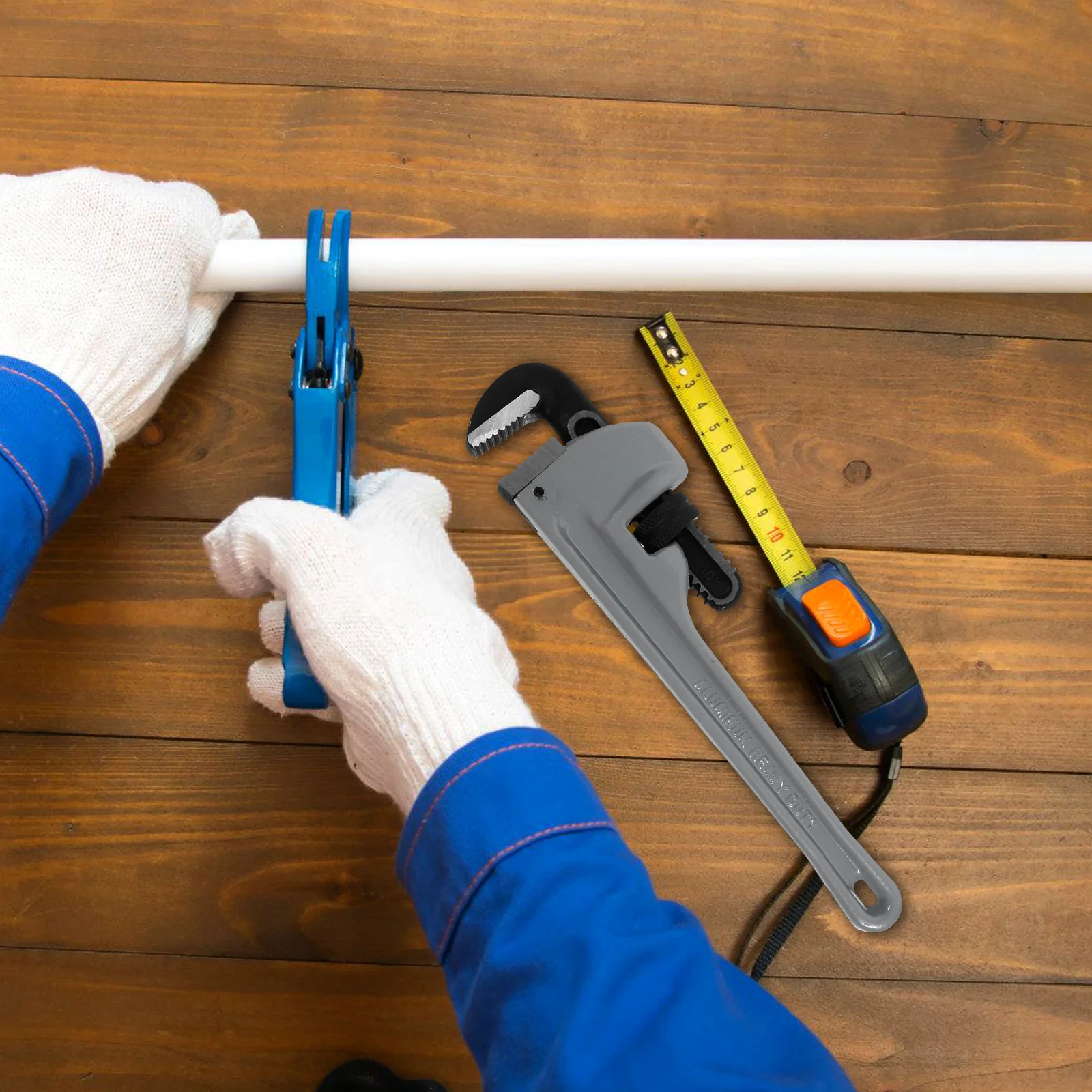 

Heavy Duty Straight Pipe Wrench 10 Inch Adjustable For Sprinkler Faucet Bathroom Plumbing Tool Spanner With High Strength Alloy