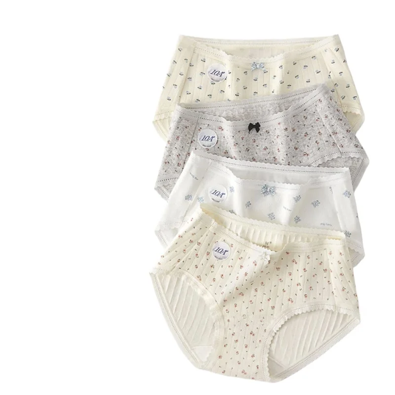 

Милые трусики женские из чистого хлопка со средней талией класса А, хлопковые дышащие 10А, бактериостатические новые трусы с удлиненной промежностью, шорты