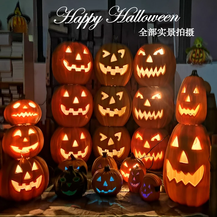 Customize Halloween pumpkin lanterns, large decorative shopping malls, DP points, amusement parks, outdoor hollowed-out plg-.