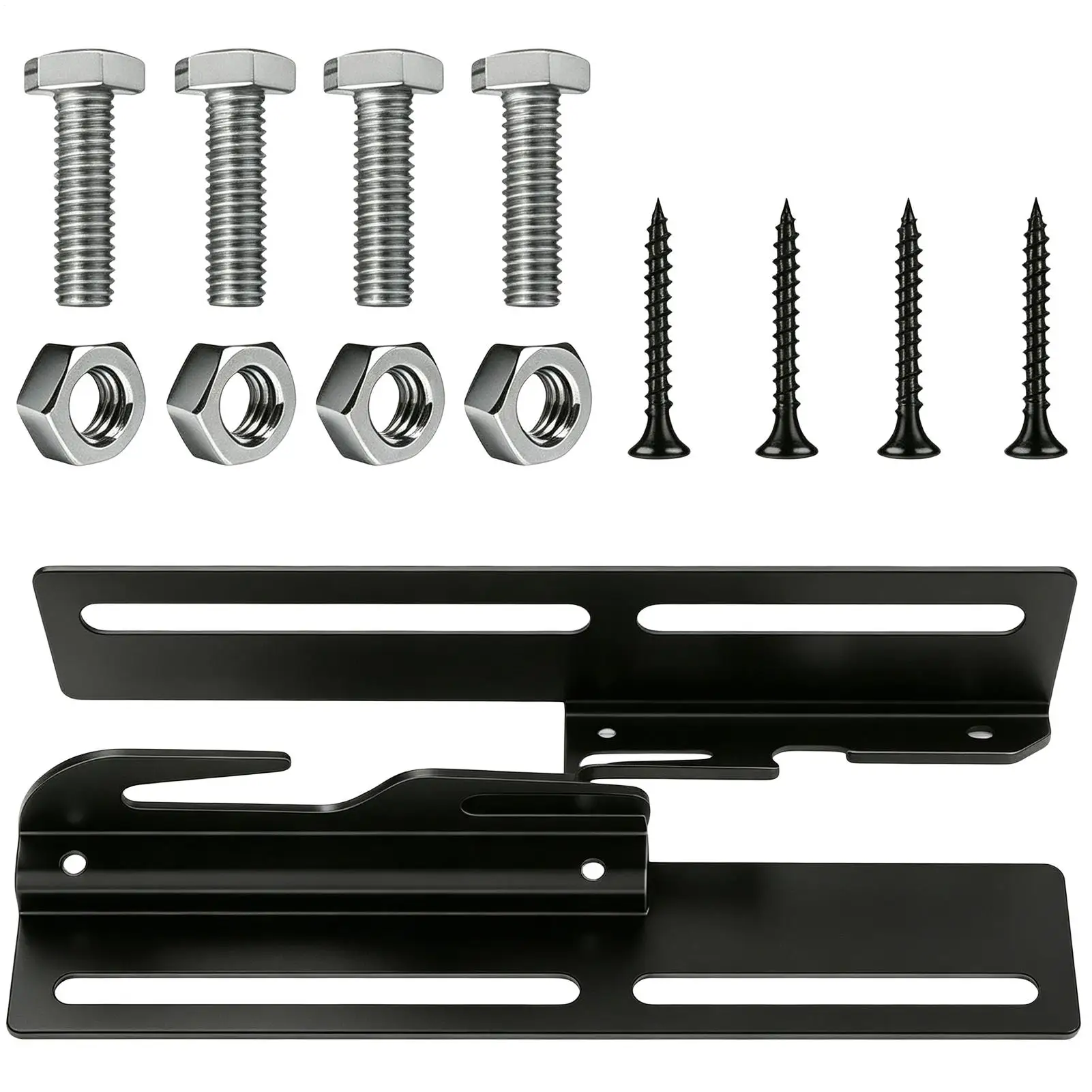 

2pcs Heavy-duty Hook Plate Adapter Headboard Installation Kit Steel Headboard Adapter Brackets Bed Frame Hooks With Hardware