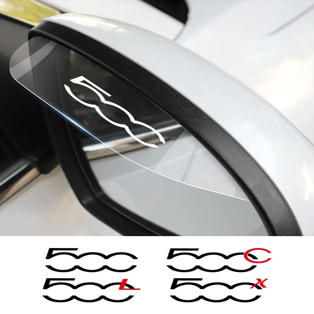 2pcs Auto Rearview Mirror Water Deflector Sticker Suitable for Abarth 500 124 GT Tipo Bravo Palio Doblo FR Car Styling