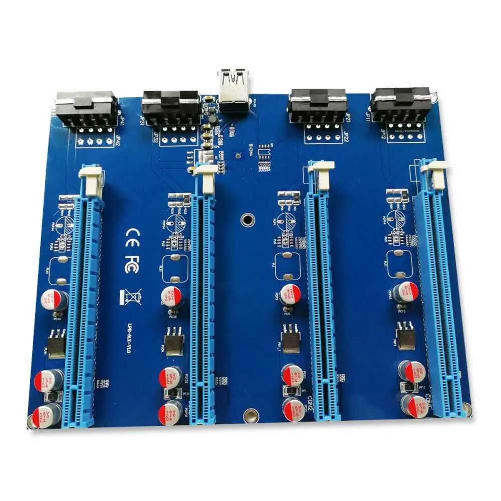 Pci-e X1 Toi-e X16 Expansion Kit Metal Pci-e Slot Portable Lightweight Plug And Play Consumer Electronics Pci-e 16x Board Blue