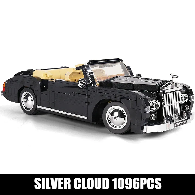 ตัวต่อ Mould King 10006 รถเทคนิค ของเล่นรถโบราณ รุ่นปี 1964 RR Sliver Cloud ชุดตัวต่อบล็อก ของขวัญคริสต์มาสสำหรับเด็ก