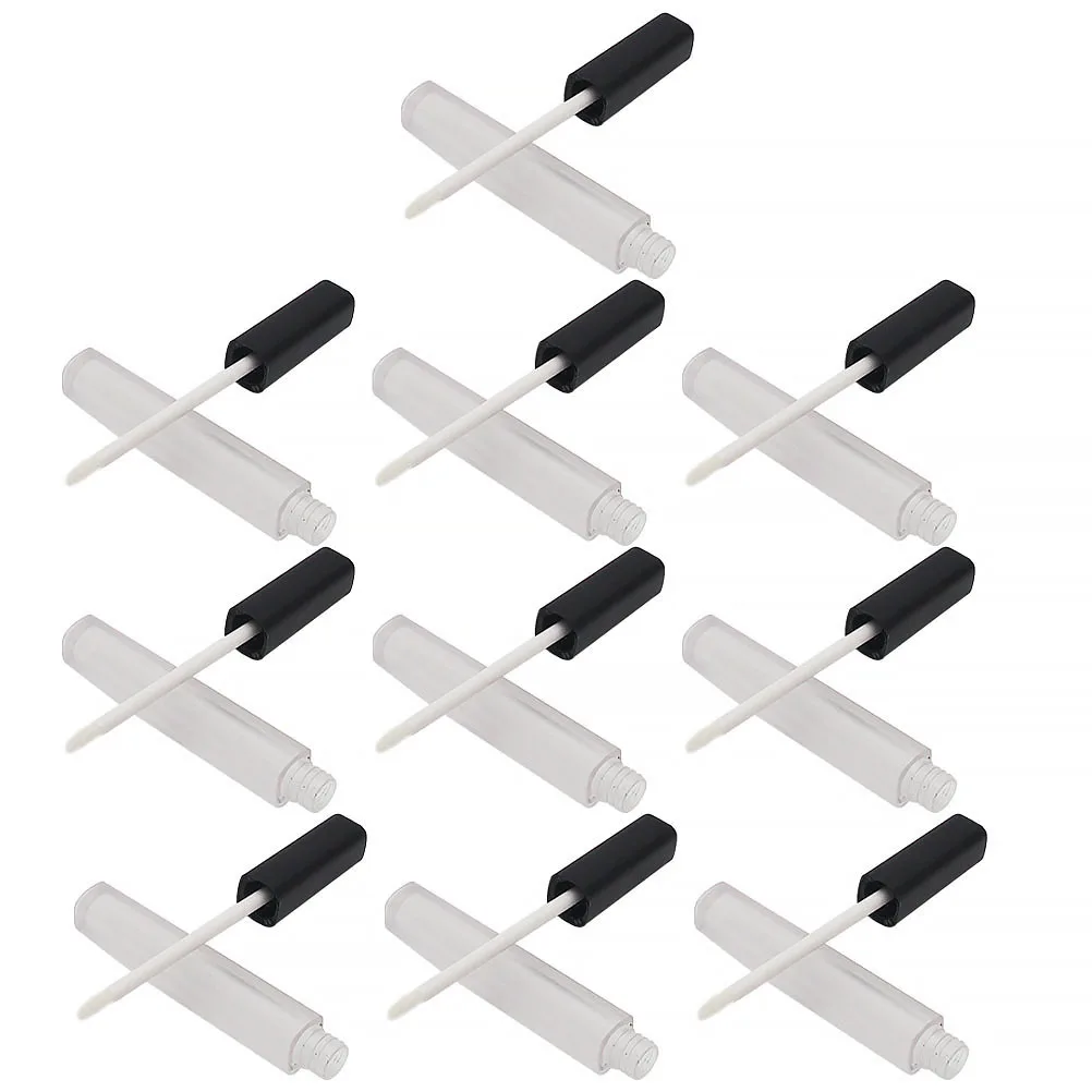 10 pièces Tube de brillant à lèvres vide bouteilles de baume à lèvres conception carrée voyage Portable bouteille de rouge à lèvres bricolage conteneur bouteille de rouge à lèvres