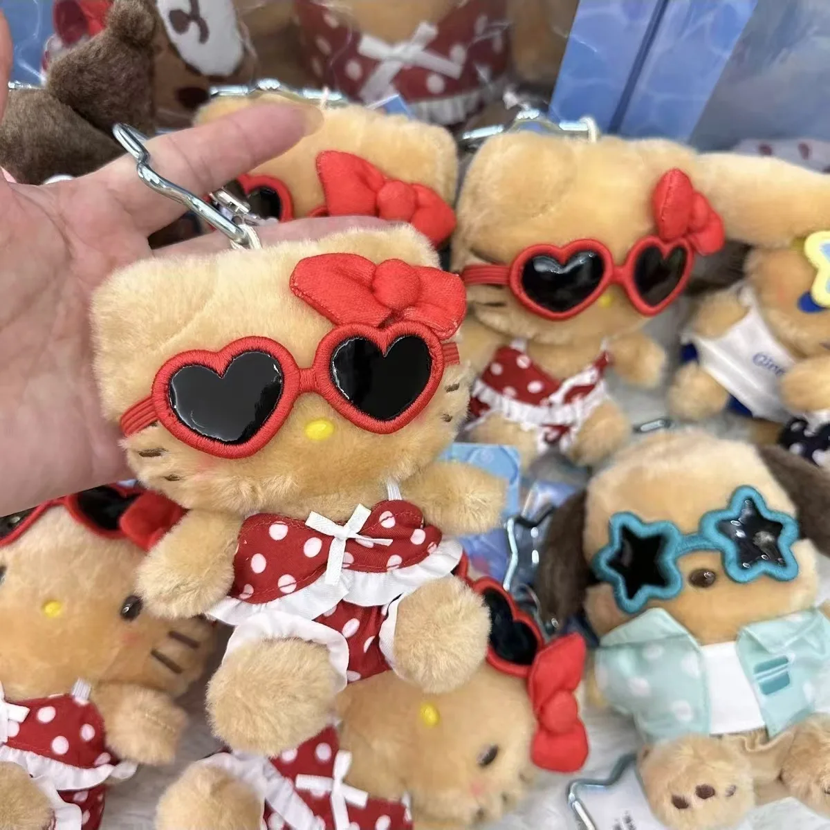 พวงกุญแจตุ๊กตาเฮลโลคิตตี้แบบใหม่ ตุ๊กตาโปชาโก้ผิวสีดำสุดฮิต ของขวัญน่ารักสำหรับสาวๆ