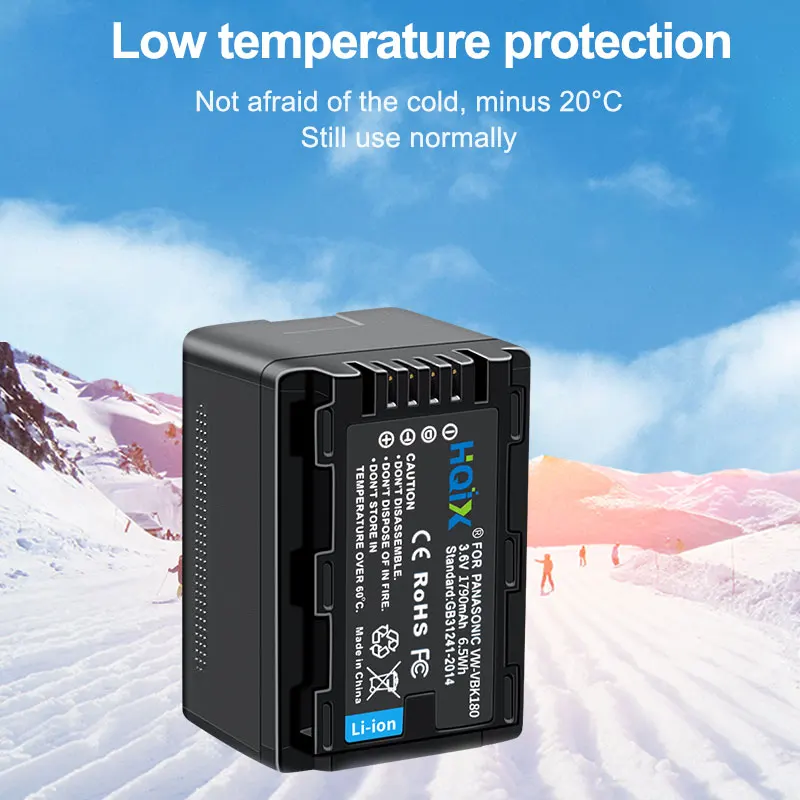 HQIX Cho Panasoinc HC-V10 V11 V100 V500 V600 V707 V700 V300 SDR-SX1 H100 H101 S45 S50 S70 Camera VW-VBK180 Dual sạc Pin