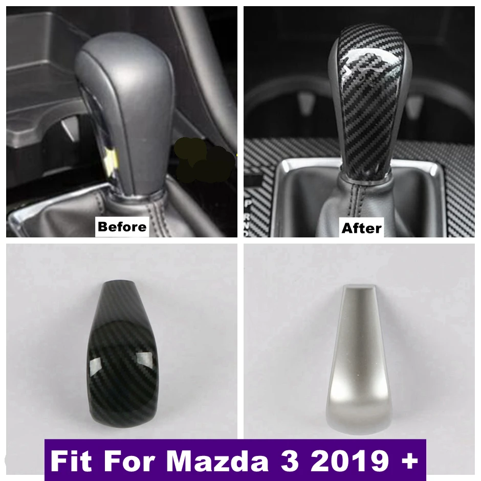 

Gear Shift Head Knob Handball Decoration Stickers Cover Trim For Mazda 3 2019 - 2023 Matte / Carbon Fiber Look Car Accessories