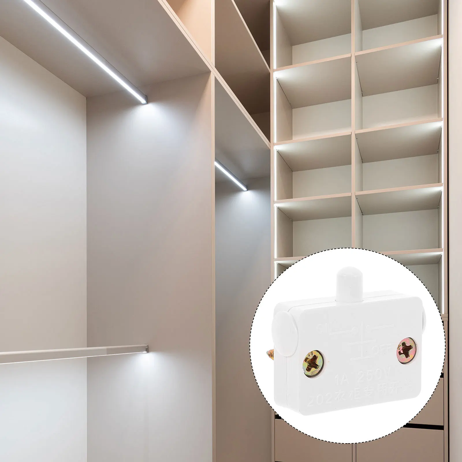 

2pcs Door Cabinet Switch Automatic Closet Light Sensor For Wardrobe Cupboard Led Lighting Touch-Activated Switch Closet Interior
