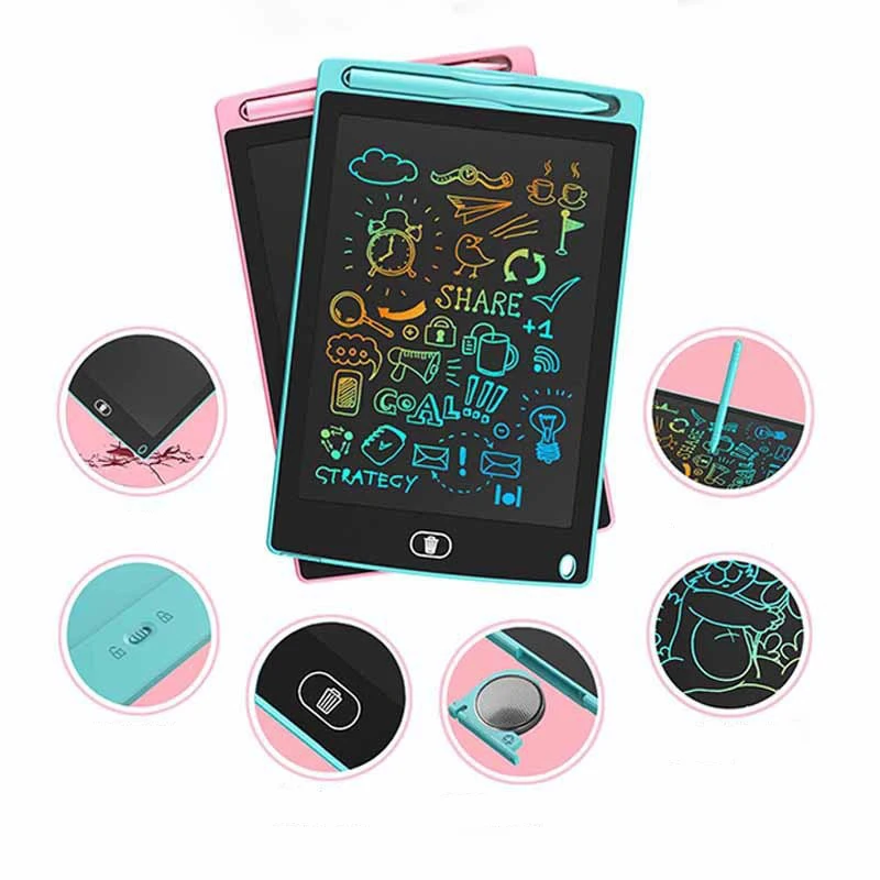 6.5/8.5/10/12Inch LCD Writing Tablet for Kids,Reusable Magic Drawing Board with Stylus,Eco-Friendly Erasable Doodle Pad Toy Gift