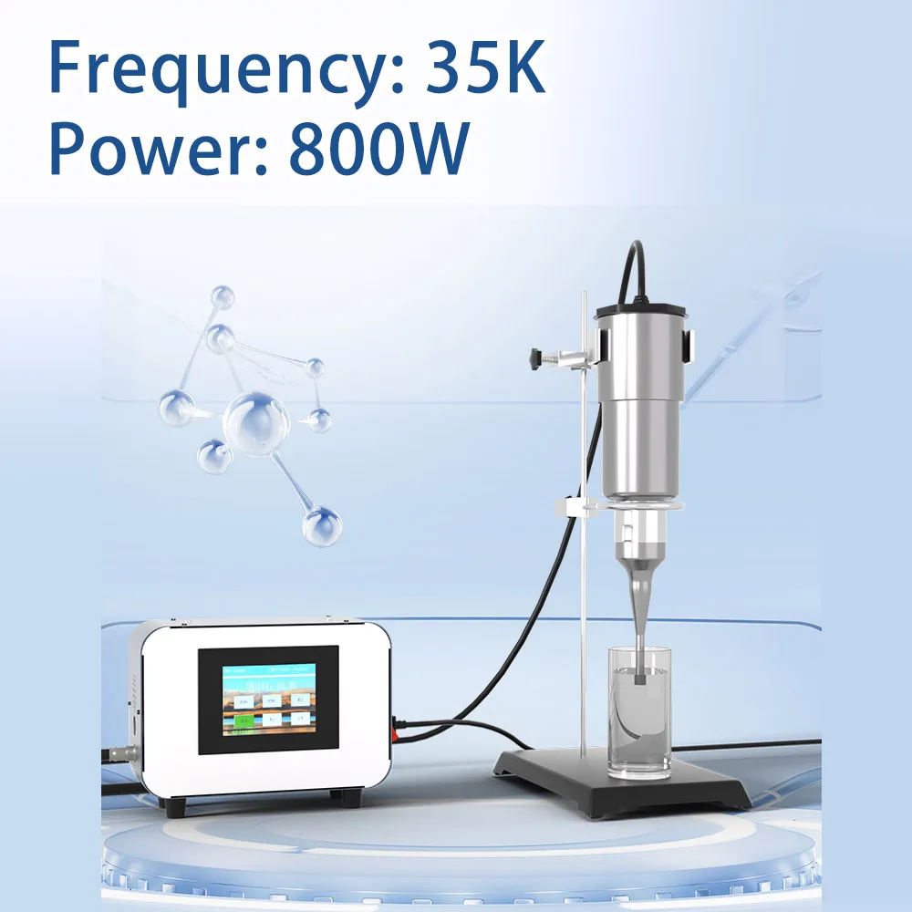 35KHz Lab Ultrasonic Emulsifier Processor Extractor Titanium Alloy Rod Sonicator Vibration Bar Sonic Homogenizer Mixer Disruptor