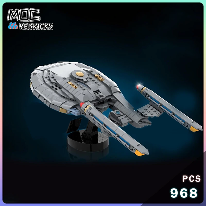 MOC Star Trek USS Thunderchild Enterprise NCC-1701 échelle Midi Voyager bloc de construction modèle originalité briques jouet cadeau de vacances
