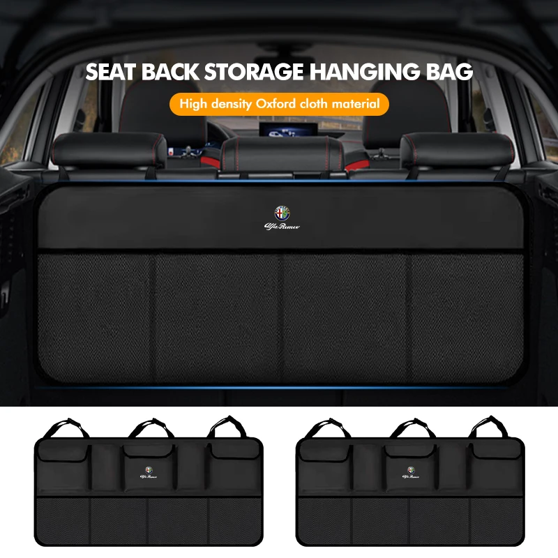 

2026 Hot Sticker For Alfa Romeo Oxford Cloth Multi-Pocket Car Trunk Organizer Storage Bag Auto Accessories 159 Giulietta Giulia