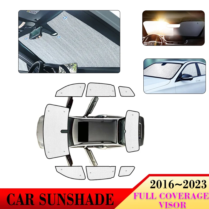 Car Sunshades For Skoda Kodiaq NS7 NV7 NS6 2016~2023 Windshield Sun Visors Sun Protection Windows Sun Blinds Car Accessories