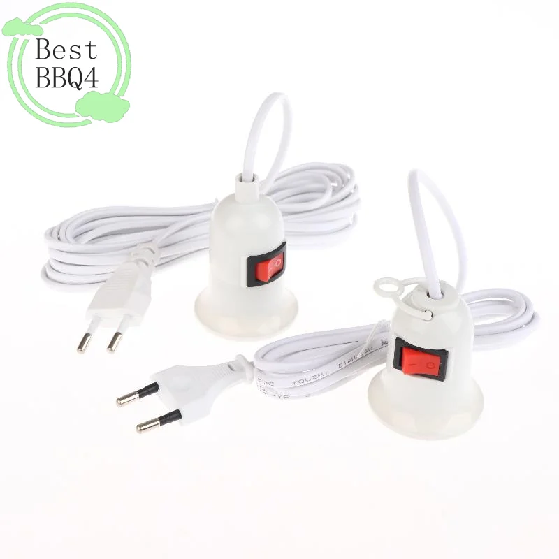 (BBQ4)1Pcs Garden Lampholder With 3/5 Meters Cable EU Plug E27 Hanging Indoor Plants Light Holder With On/Off Switch Lamp Holder