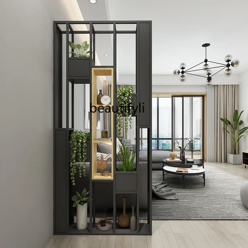 

A55 Floor-to-ceiling wrought iron living room, partition rack, entrance office, creative decorative screen