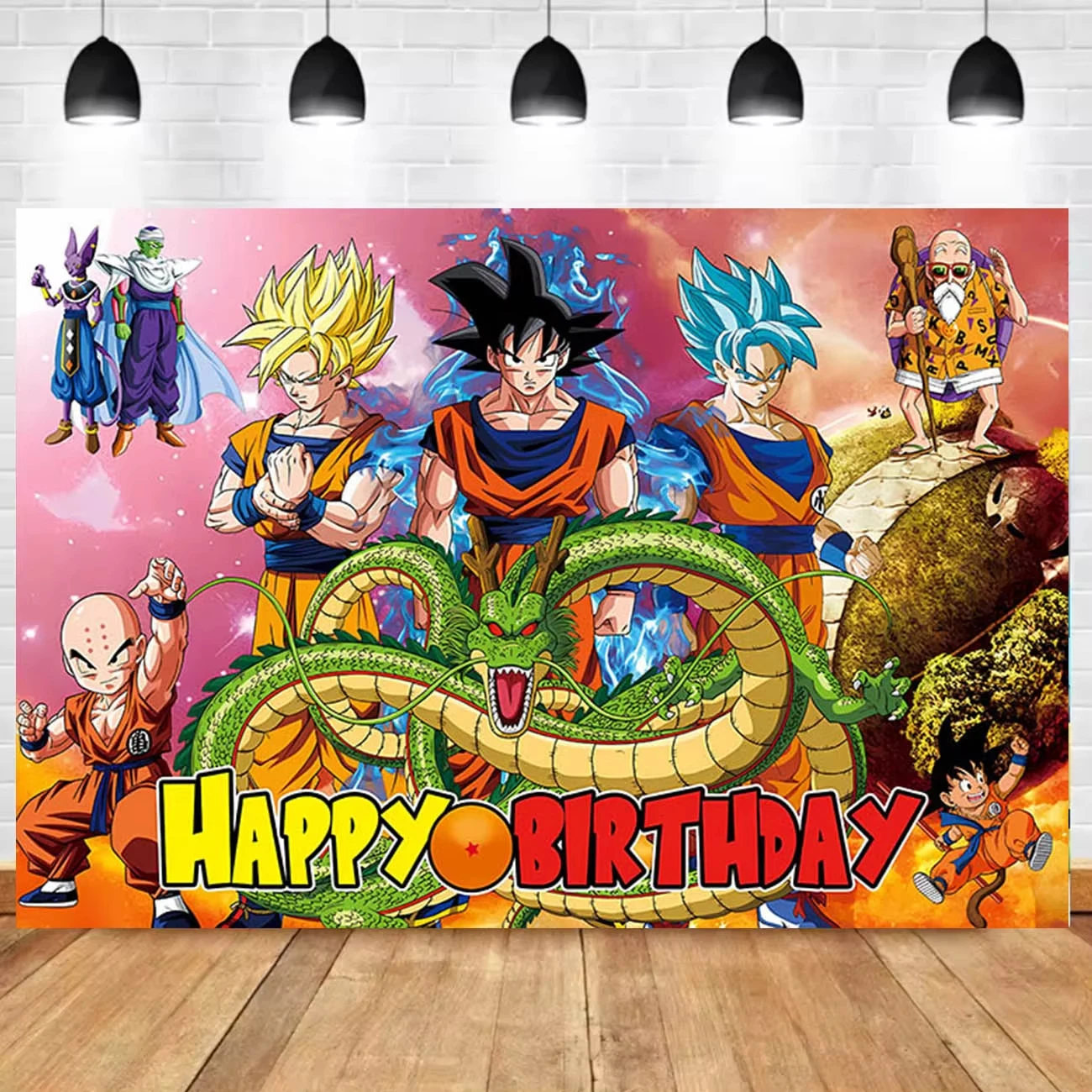 Goku Dragon Ball Party-Zubehör Geburtstagsdekoration Tischgeschirr Pappbecher Teller Servietten Tischdecke Luftballons Tortendekoration – Detail 19