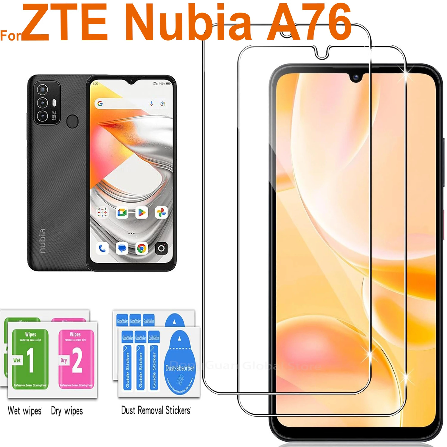 1/2/3/4Pcs For ZTE Nubia A76 Tempered Glass Screen Protector Glass