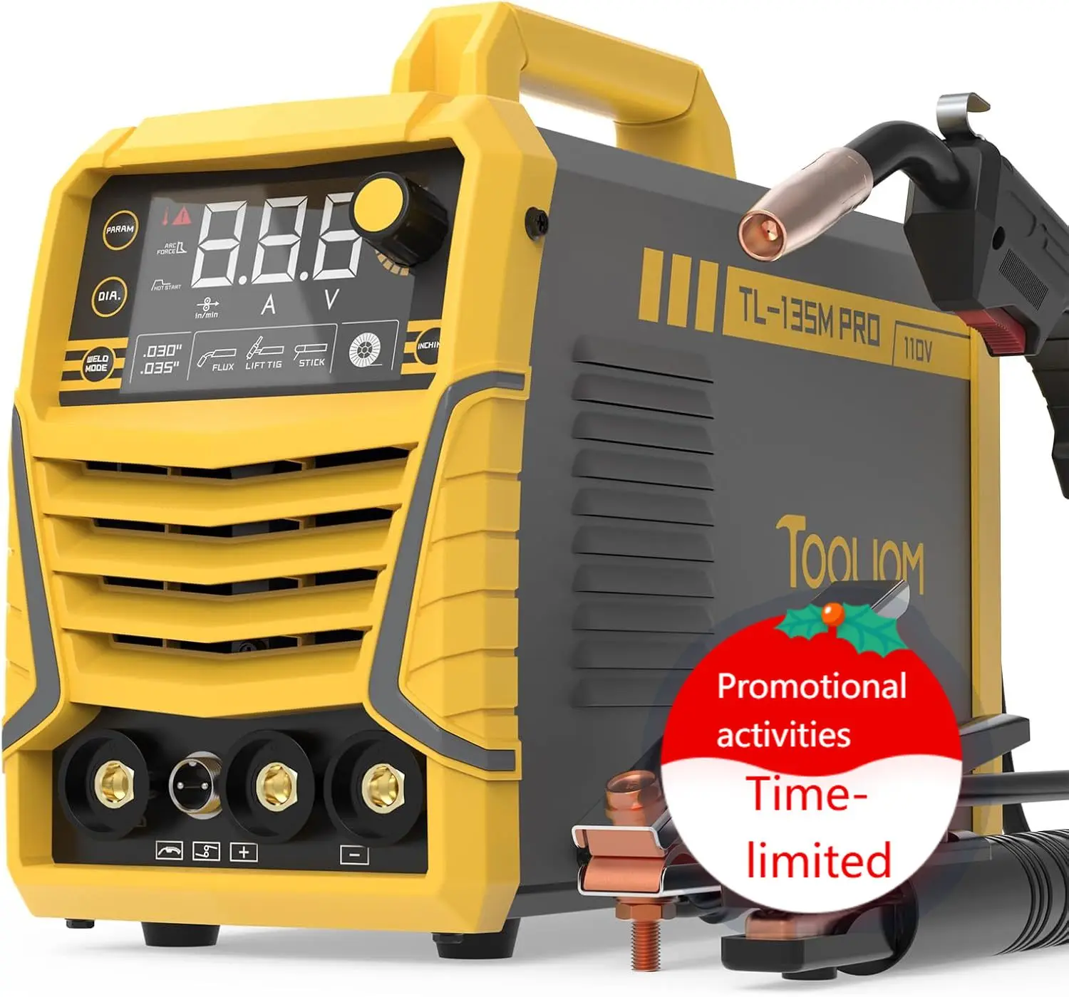 

Сварочный аппарат 3-в-1: Flux Core MIG, Lift TIG, Stick, 110В, IGBT DC инвертор, ЖК-дисплей
