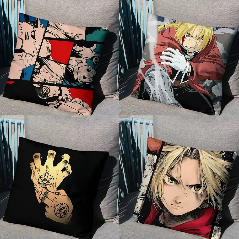 

E-Edward Fullmetal Alchemist Pillow Case Sofa Living Room Bedroom Headboard Backrest Cushion Square Cushion Nap Time