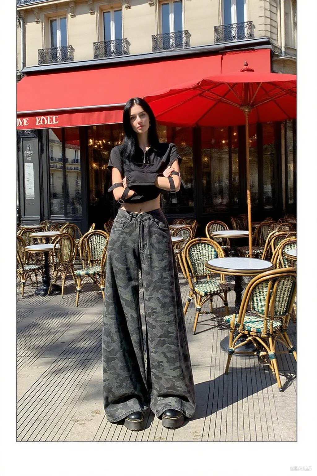 Celana Panjang Model Wide Leg Kamuflase Pinggang Tinggi Longgar Ramping Wanita Musim Gugur Musim Dingin Vintage Motif Leopard Jeans