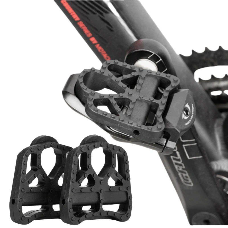 محول دواسة الدراجة CNC - Shimano SPD/LOOK/KEO إلى منصة، محول مسطح بدون مشبك لدراجات الطريق/MTB ​