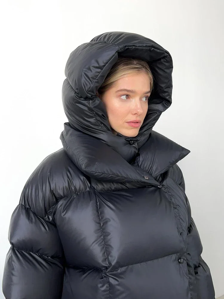 Thick Parkas Long Sleeve Top Women Autumn Winter Warm Coat Women's Street Fashion Hoodies Woman Cotton-padded Jacket