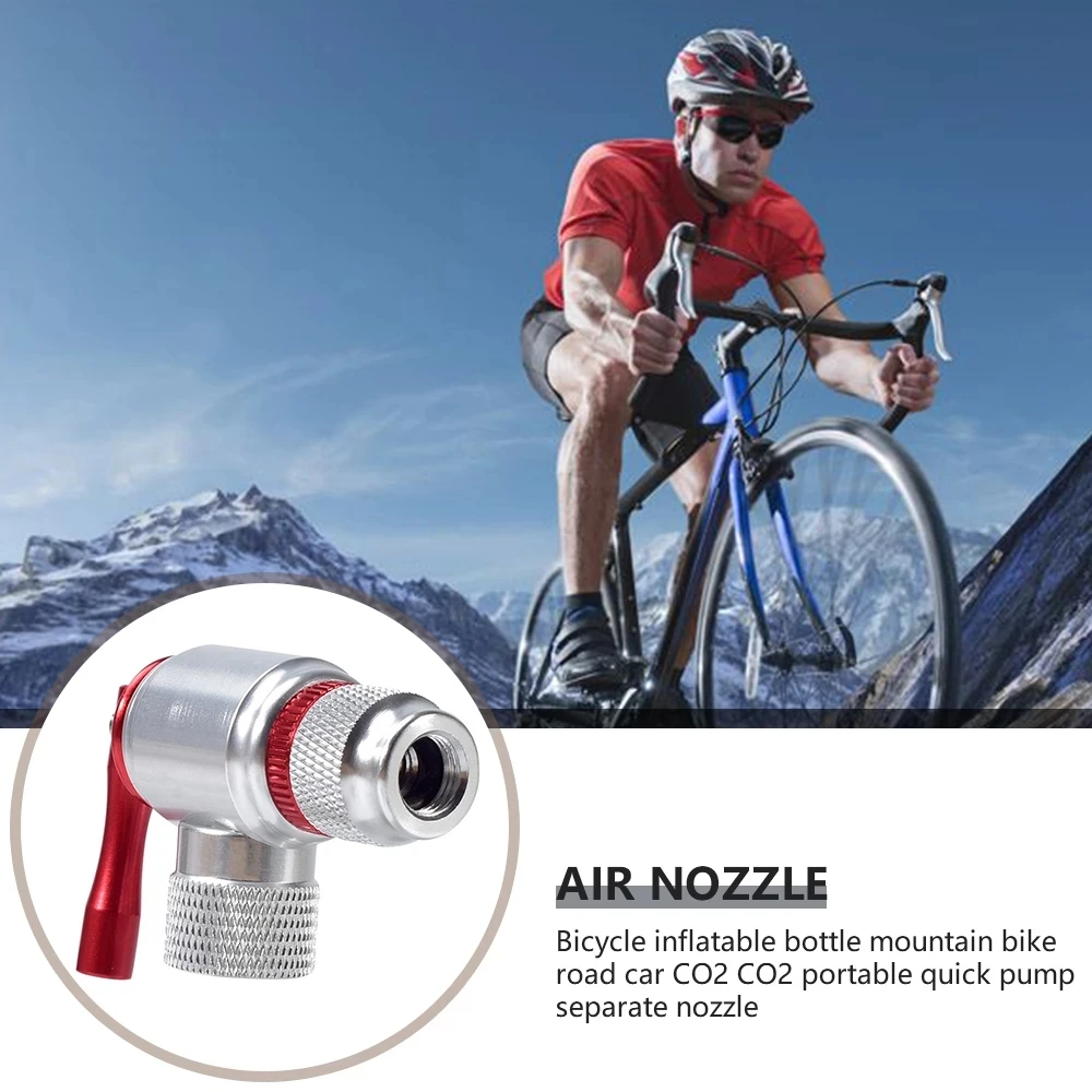 Emergency Accessories Bicycle Accessories Bike Pump Riding Emergency CO2 Cylinder Pump Fast Inflator Gas Nozzle Head Adapter