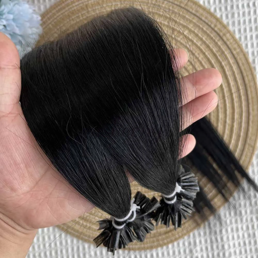 Isheeny مسمار U تلميح وصلات شعر شعر بشري حقيقي الكيراتين الشعر التمديد الانصهار الطبيعي للنساء 12 بوصة-20 بوصة 30 جرام/الحزمة