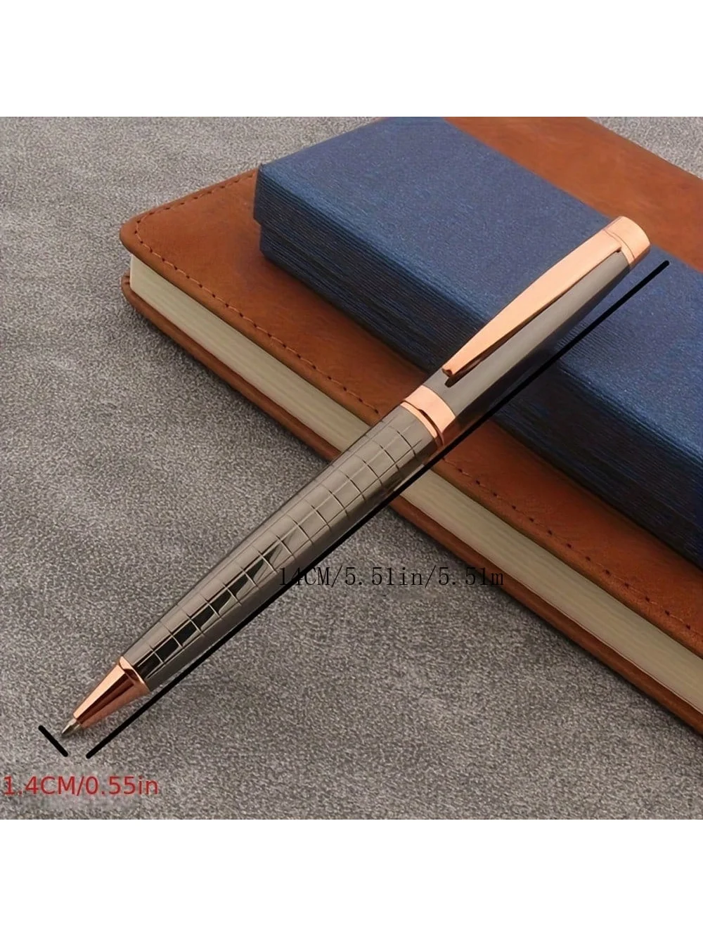1PC Luxury ballpoint pen metal grey Signature pen Business Office School Supplies Writing