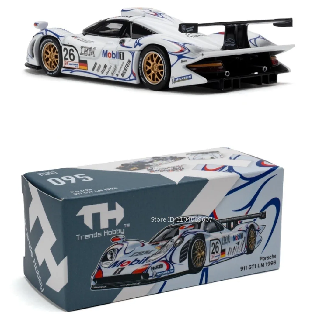 1:64 911 GT1 LM 1998 Cayenne Turbo Miniatur-Automodell aus Metall, Druckguss-Simulation mit Öffnenden Radnaben und Motorhaube, Dekorative Fahrzeuge – Detail 6