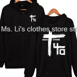 French Band Indochine Rock Zipper Hoodie Wave French Band Long Sleeves Hip Hop Sweatshirt Teenager Clothing Kids Zip-pe Tops Y2k