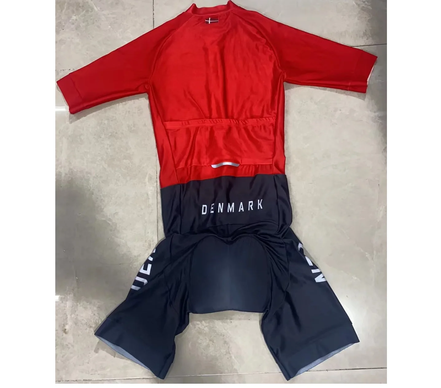 LASER CUT Skinsuit 2024 DENMARK NATIONAL TEAM Bodysuit SHORT Cycling Jersey Bike Bicycle Clothing Maillot Ropa Ciclismo