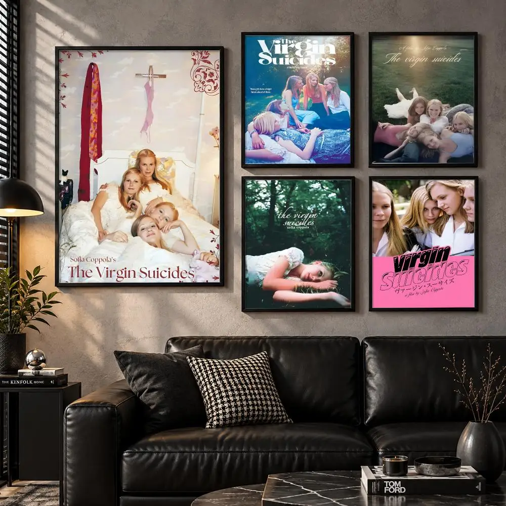 The Virgin Suicides 90s Suburb Girls Coming-of-Age Poster Self-Adhesive Unframed Fashion Wall Prints for Office & Home Decor