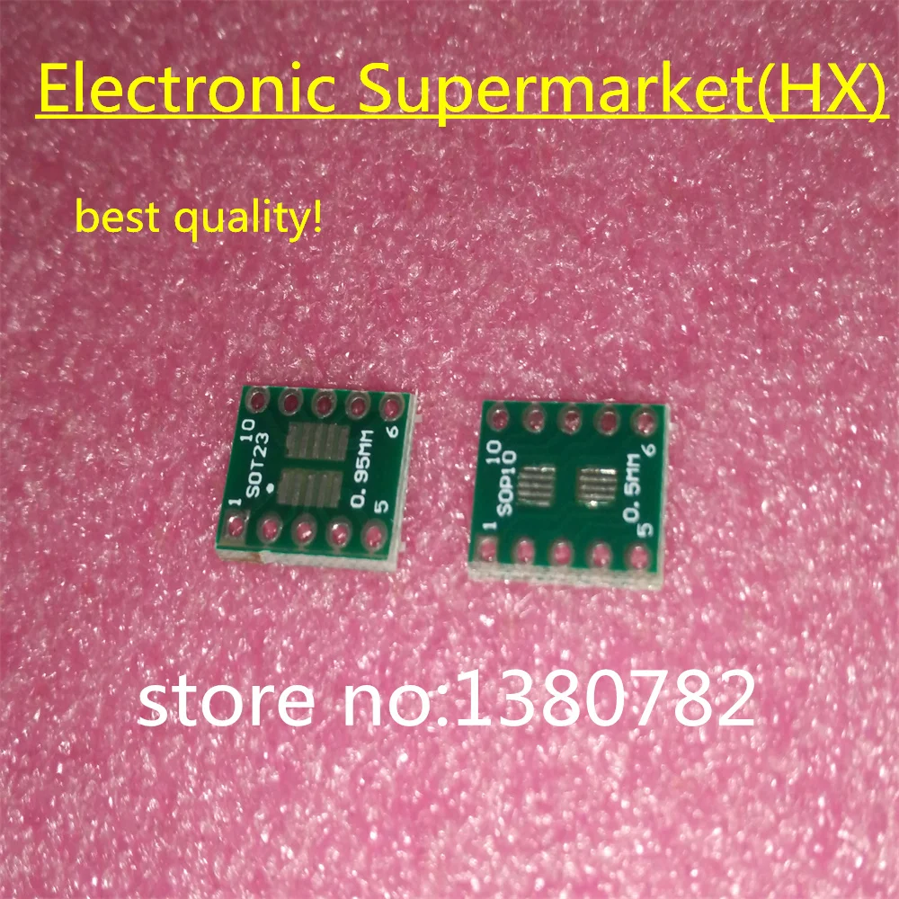 Free shipping 50PCS SOT23 MSOP10 UMAX To DIP10 Transfer Board DIP Pin Board Pitch Adapter New