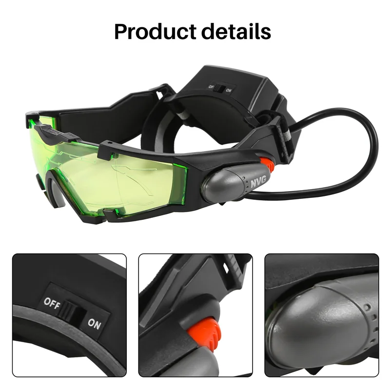 -AS58 Night Vision Goggles Adjustable Kids LED Night Goggles For Racing Bicycling Hunting To Protect Eyes Children Gift